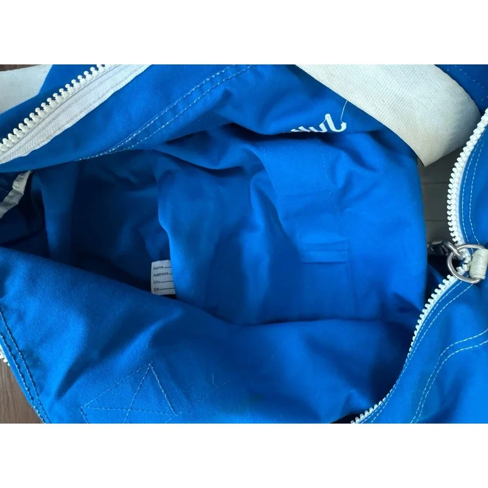 Vintage 80s Land’s End XL Blue Duffle Weekender Bag